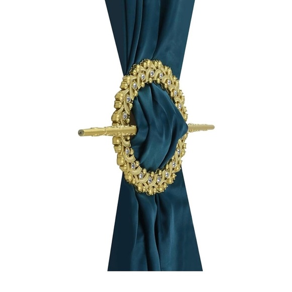 Mewutal 2 Pack Gold Curtain Tiebacks Round
Gold Curtain Tiebacks w/Rhinestones - Picture 4 of 7